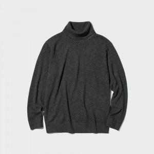 UNIQLO 100pct Cashmere Turtleneck Jumper Koyu | 396-ZFNLGE