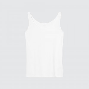 UNIQLO Airism Sleeveless Vest Top Beyaz | 210-GNSUJD