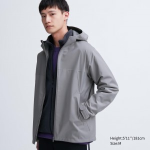 UNIQLO Blocktech 3d Cut Parka Gray | 527-TNJUWC