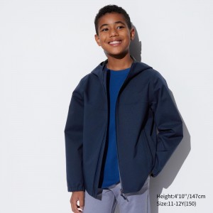 UNIQLO Blocktech Parka Lacivert | 103-ZTKVYX
