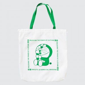 UNIQLO Doraemon Ut Recycled Pocketable Bag Beyaz | 216-YLAMFX