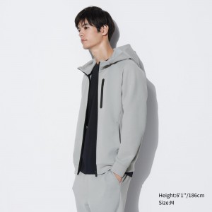 UNIQLO Dry Stretch Zipped Hoodie Açık | 725-RFVNEP