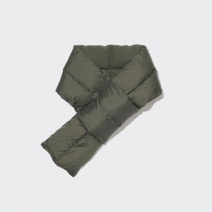 UNIQLO Heattech Lined Padded Scarf Zeytin Yeşili | 936-KPJDTC