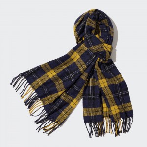 UNIQLO Heattech Patterned Scarf Sarı | 921-IZFRHM