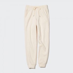 UNIQLO Heattech Pile Lined Joggers Beyaz | 364-WXBLPU