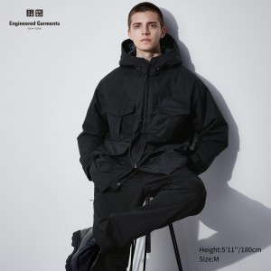 UNIQLO Heattech Warm Padded Utility Jacket Siyah | 104-JHRLPV