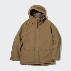 UNIQLO Hybrid Down 3d Cut Parka Kahverengi | 817-RDAXBW