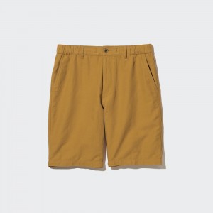 UNIQLO Linen Blend Shorts Hardal Sarısı | 529-VYRXLI