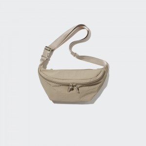 UNIQLO Nylon Crossbody Bag Bej Rengi | 597-TRYQFI