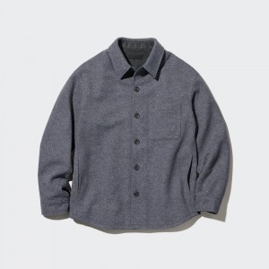 UNIQLO Overshirt Jacket Gray | 269-EKSRXH