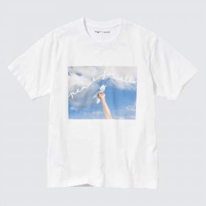 UNIQLO Peace For All Graphic T-Shirt Cristina De Middel Beyaz | 793-OSVNMR