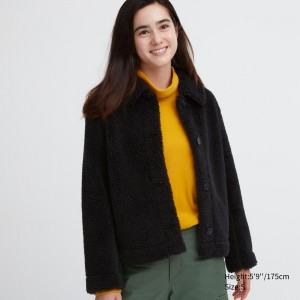 UNIQLO Pile Lined Fleece Jacket Siyah | 312-GPSLAC