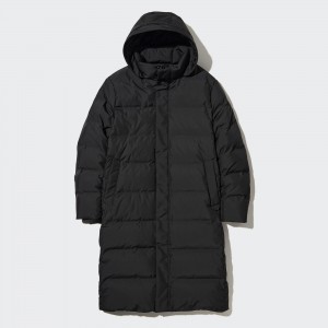 UNIQLO Seamless Down Long Coat Siyah | 031-GDAINP