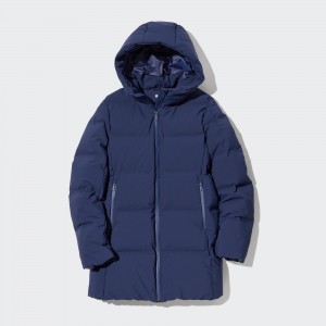 UNIQLO Seamless Down Short Coat Mavi | 935-BDZYUL