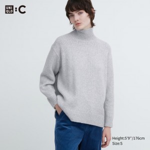 UNIQLO Soft Knit High Neck Jumper Açık | 630-PSTKNF