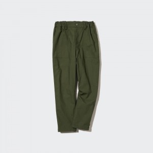 UNIQLO Stretch Warm Lined Baker Trousers Zeytin Yeşili | 180-QXANSE