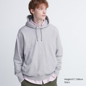 UNIQLO Sweat Pullover Hoodie Gray | 640-SDCUXZ