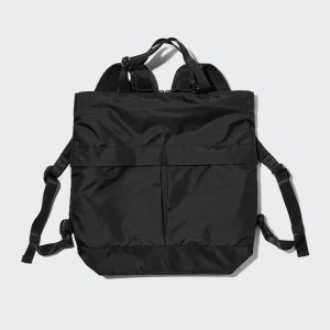 UNIQLO Two Way Utility Bag Siyah | 506-QIGDPF