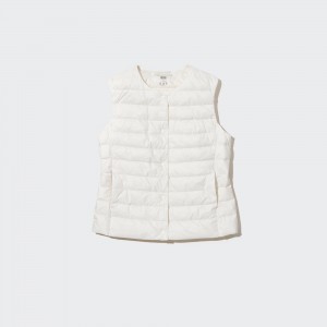 UNIQLO Ultra Light Down Compact Vest Beyaz | 407-RLGUHI