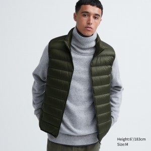 UNIQLO Ultra Light Down Quilted Vest Zeytin Yeşili | 074-KCNZHD