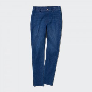 UNIQLO Ultra Stretch Denim Leggings Trousers Mavi | 402-ASFLNT