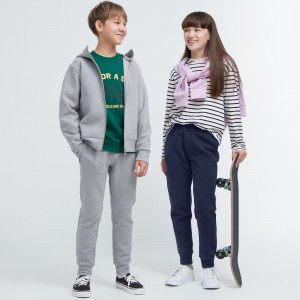 UNIQLO Ultra Stretch Dry Soft Joggers Gray | 936-AMOQLV