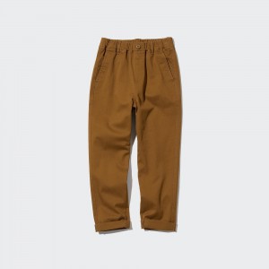 UNIQLO Ultra Stretch Wide Leg Trousers Kahverengi | 305-TXJSZI