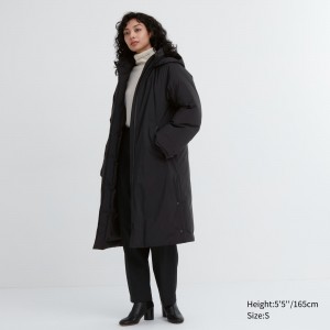 UNIQLO Ultra Warm Hybrid Down Long Coat Siyah | 064-KISCPR