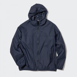 UNIQLO Uv Protection Pocketable Parka Lacivert | 741-ISLEBP