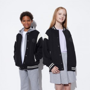 UNIQLO Varsity Jacket Siyah | 130-QBXRAG
