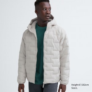 UNIQLO Warm Padded Parka Beyaz | 370-MCGDJB