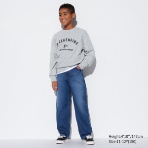 UNIQLO Wide Leg Jeans Mavi | 175-GPWANF