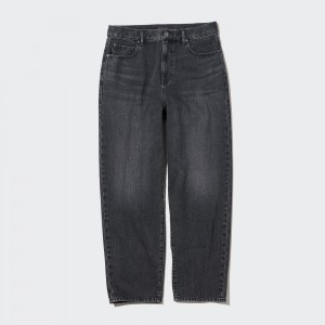 UNIQLO Wide Leg Tapered Jeans Gray | 745-QYCUHK