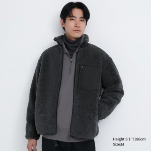 UNIQLO Windproof Outer Fleece Jacket Koyu | 732-KHWGOV