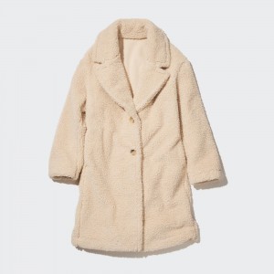 UNIQLO Windproof Outer Fleece Tailored Coat Bej Rengi | 017-ERHNGT